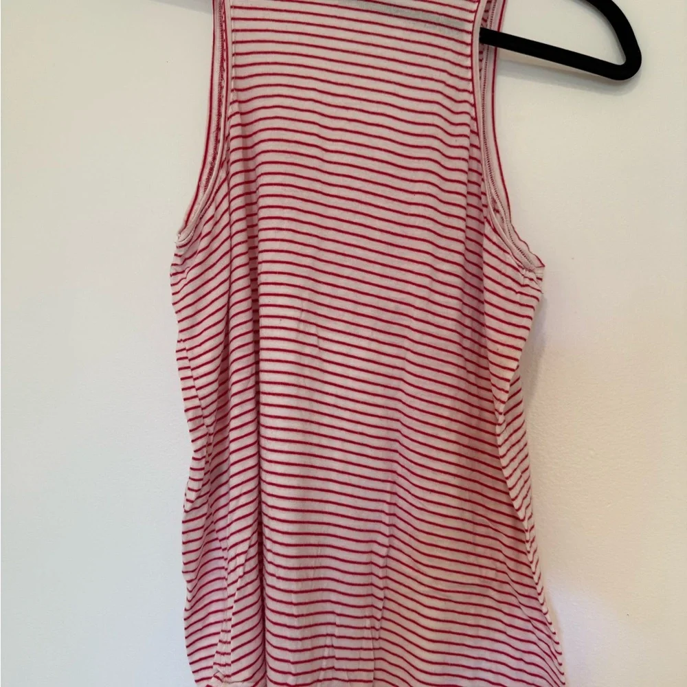 Zara red and white Striped Sleeveless Top - Picture 4 of 7